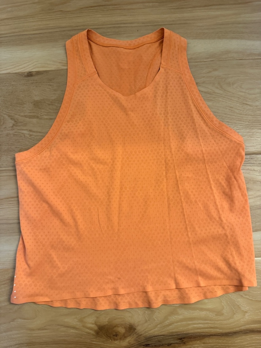 lululemon athletica Orange Perforated Racerback Tank